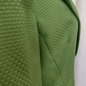 Black Label By Evan Picone VTG Green Basket Weave Women's Blazer/Jacket
